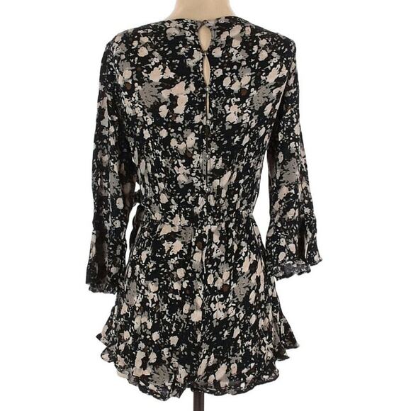Free People All The Right Ruffles XS Black Romper - Picture 3 of 6